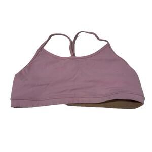 Lululemon Women's Size 10 Pink Flow Y Sports‎ Bra Yoga Athlete Athletic Workout